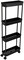 4 Tier Slim Storage Cart,Rolling Storage Cart,Narrow Shelf,Bathroom Rack,Mobile Shelving Unit Organizer for Kitchen, Bathroom, Laundry Room, Black